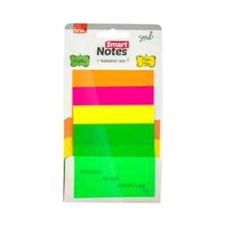 BLOCO TRANSPARENTE NEON SMART NOTES 75x75mm - BRW