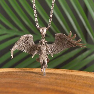 Personalidade Delicada Caráter Mítico Lúcifer Anjo Negro Pingente Colar Para Homens Jóias Góticas Pagãs Vintage