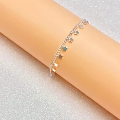 Pulseira estrela folheado a prata