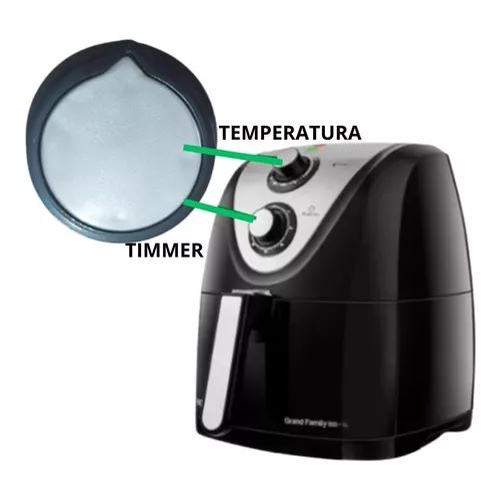 Botão Air Fryer Timer Mondial Temperatura Air Fryer Afn-50-bi Preto