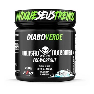 Lançamento Pré Treino Mais Vendido do Brasil Diabo Verde Nova Fórmula Mansão Maromba Toguro + Forte 250g - Ftw - Envio Rápido 50 doses