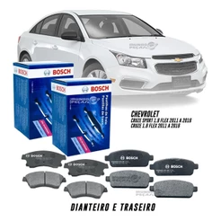 Pastilha Freio Cruze 1.8 Dianteira + Traseira Original Bosch 2011 2012 2013 2014 2015 2016