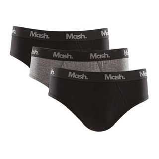 Kit 3 Slip Cueca Mash Masculino Algodão Elástico Conforto