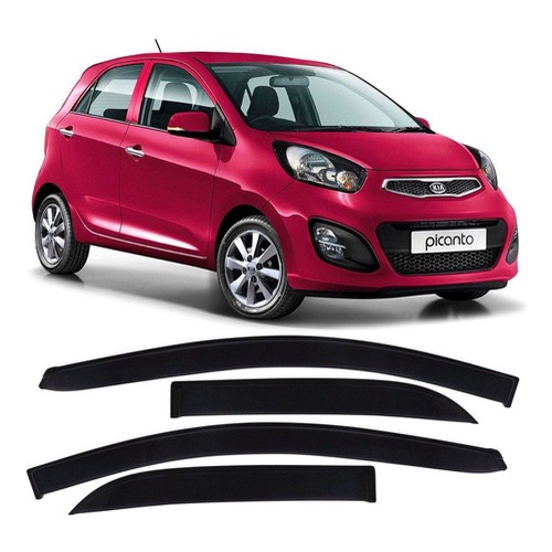 Calha de Chuva Defletor Kia Picanto 2012 a 2017 4 Portas Ecoflex