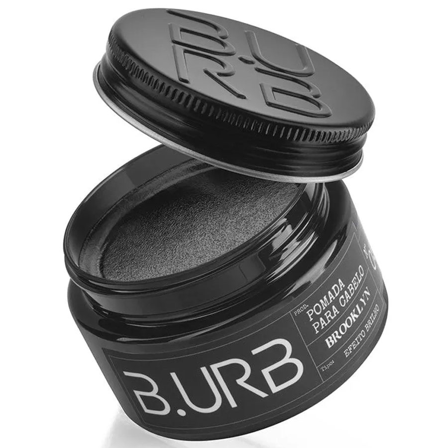Pomada para Cabelo Brooklyn Efeito Brilho 100g Barba Urbana B.URB em Oferta na Shopee