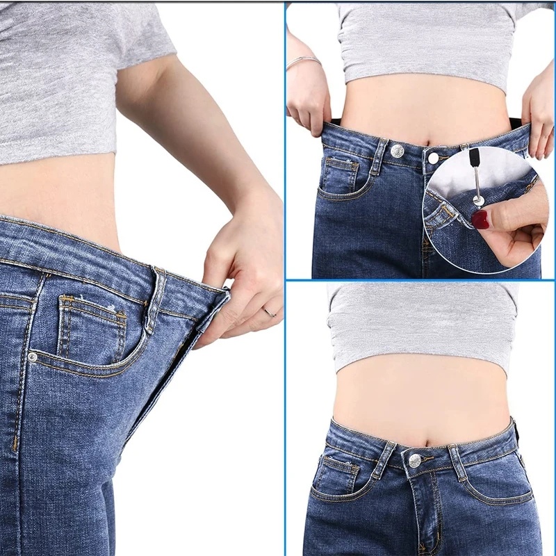 Detalhes do 10Pcs Botões De Costura Livre Ajustável Cintura De Jeans Pressão De Metal Removível Fivelas De Calças Reutilizáveis Com Acessórios De Vestuário Chave De Fenda