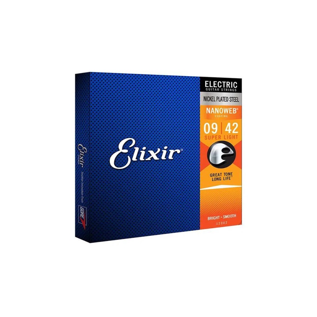 Encordoamento Guitarra 009 Elixir Super Light Nanoweb 12002 Made in USA