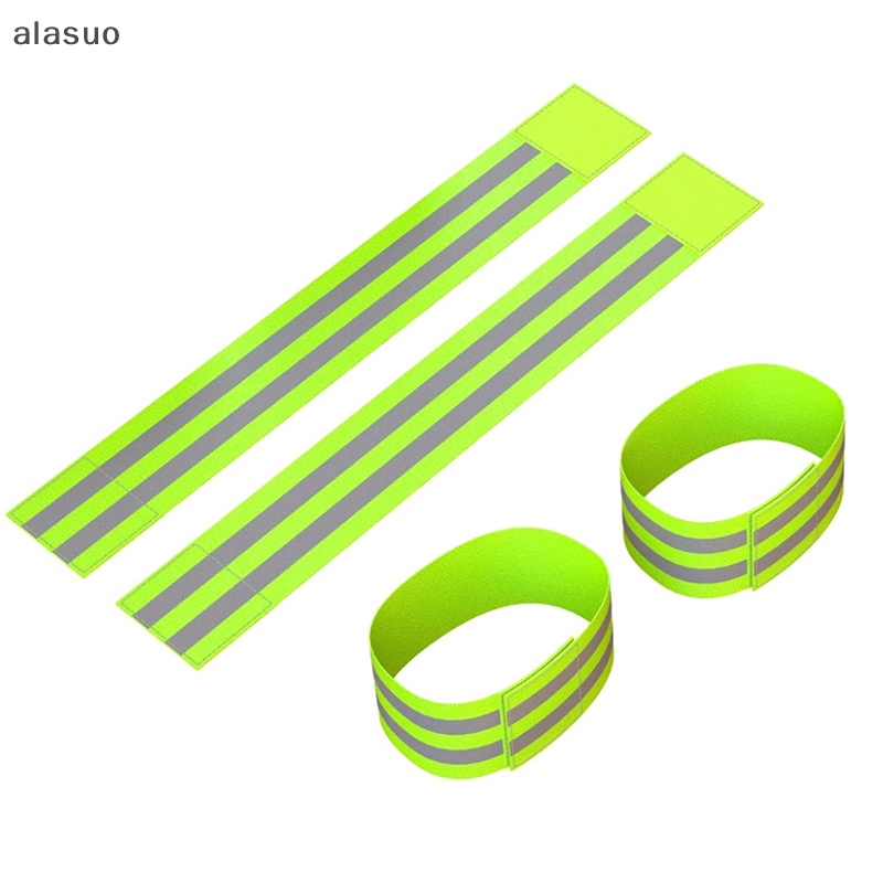 [ala] Faixas Refletivas Refletoras Elásticas De Pulseira Tornozelo De Segurança Para Corrida Noturna De Bicicletas