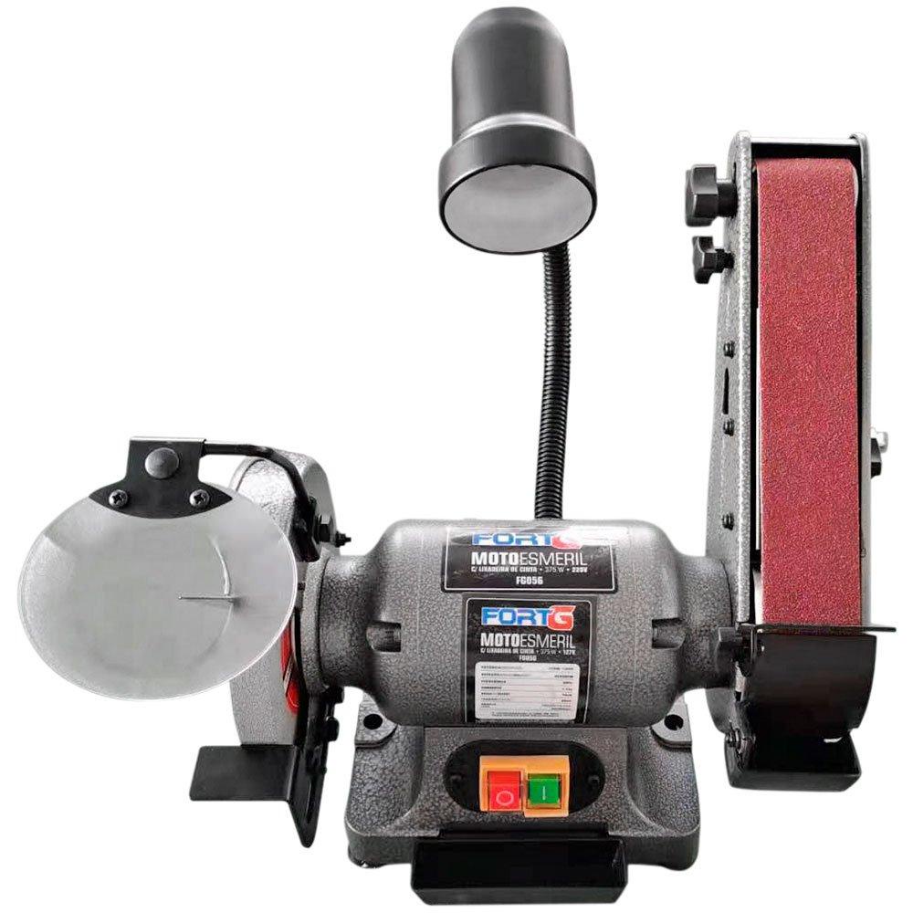 Moto Esmeril 6 Pol. 375W com Lixadeira de Cinta 110V Fortg - Home & Living
