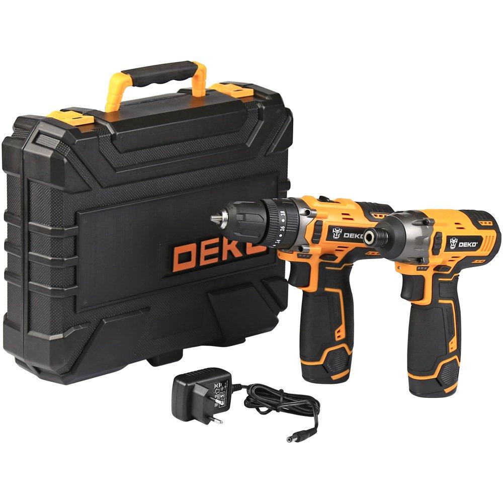 Parafusadeira Furadeira Mandril 3/8" + Parafusadeira Impacto Mandril 1/4" Pol 127V 1350rpm - Deko em Oferta na Shopee