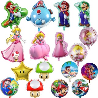 O Jogo Super Mario Princesa Pêssego Balão Festa De Aniversário Decoração Brother Party Suprimentos Baby Shower em Oferta na Shopee