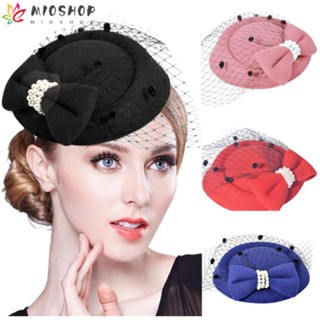 MIOSHOP Chapéu Feminino Vintage Garra De Cabelo De Coquetel Festa Retro Véu De Arco Com Grampo