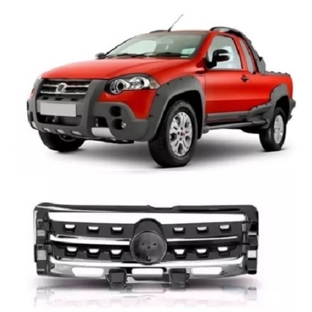 Grade Para-choque Palio Adventure/Strada Locker 2008 2009 2010 2011 2012 Preto