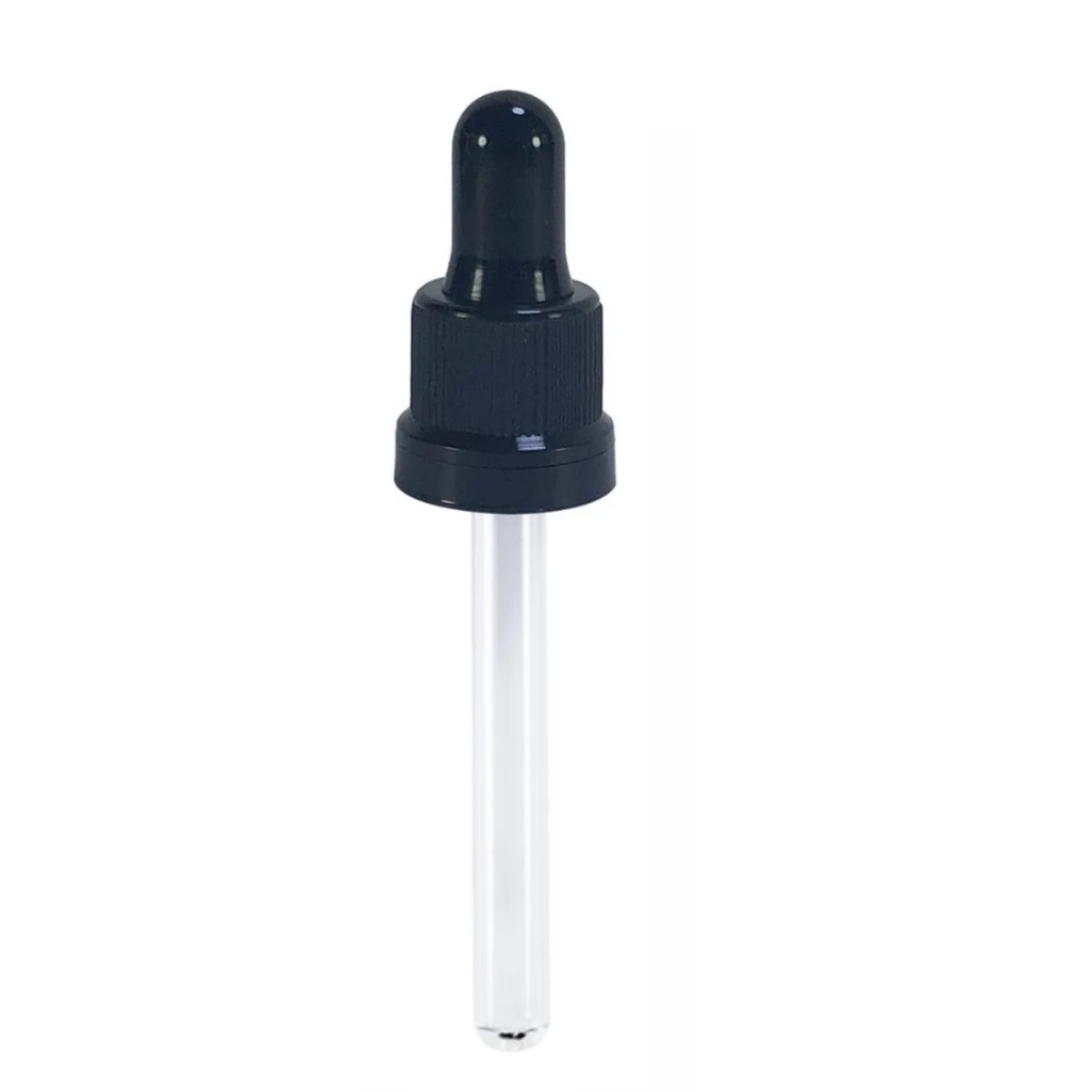 Conta Gotas - Kit Tampa Com Lacre + Bulbo + Canula De Vidro
