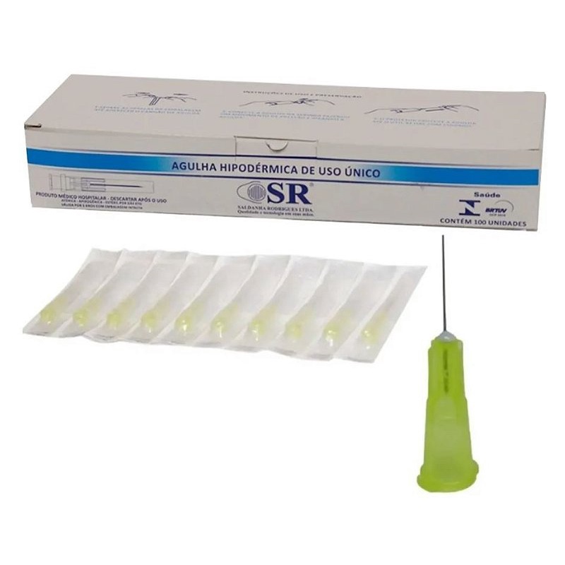 Caixa C/100 Unidades de Agulhas Descartável 13x0,30mm (30g) - SR em Oferta na Shopee