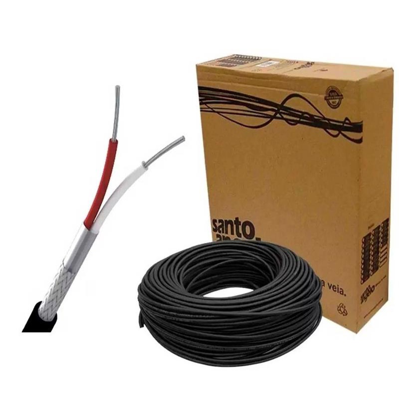 Rolo Cabo Microfone Santo Angelo X30 Balanceado 50 Metros em Oferta na Shopee