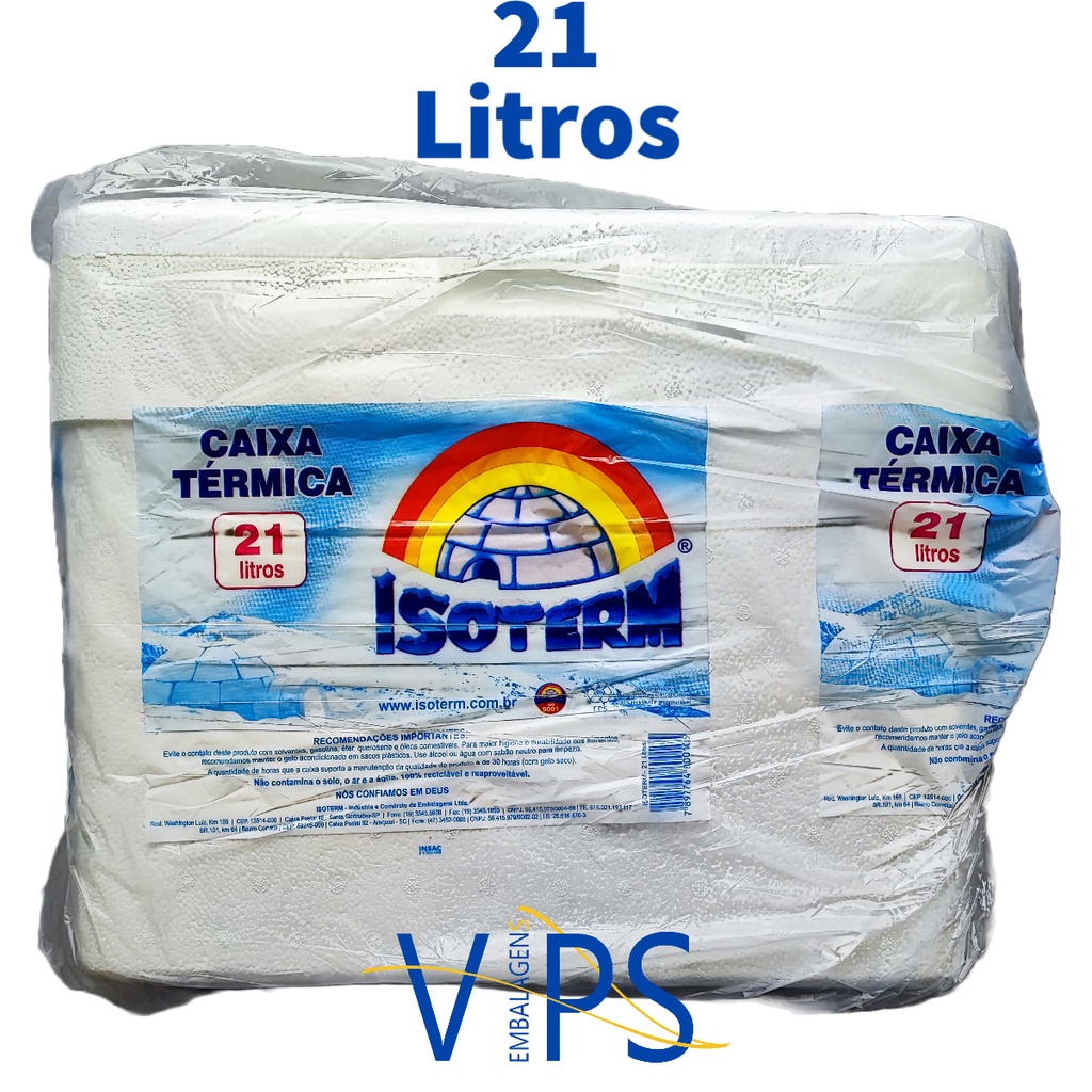 Caixa Isopor 21 Litros Isoterm