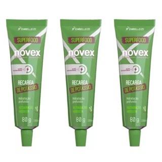 KIT COMPRE 3 E PAGUE 2 MÁSCARA DE HIDRATAÇÃO NOVEX RECARGA BIOMASSA DE BANANA E AÇÚCAR MASCAVO 80G