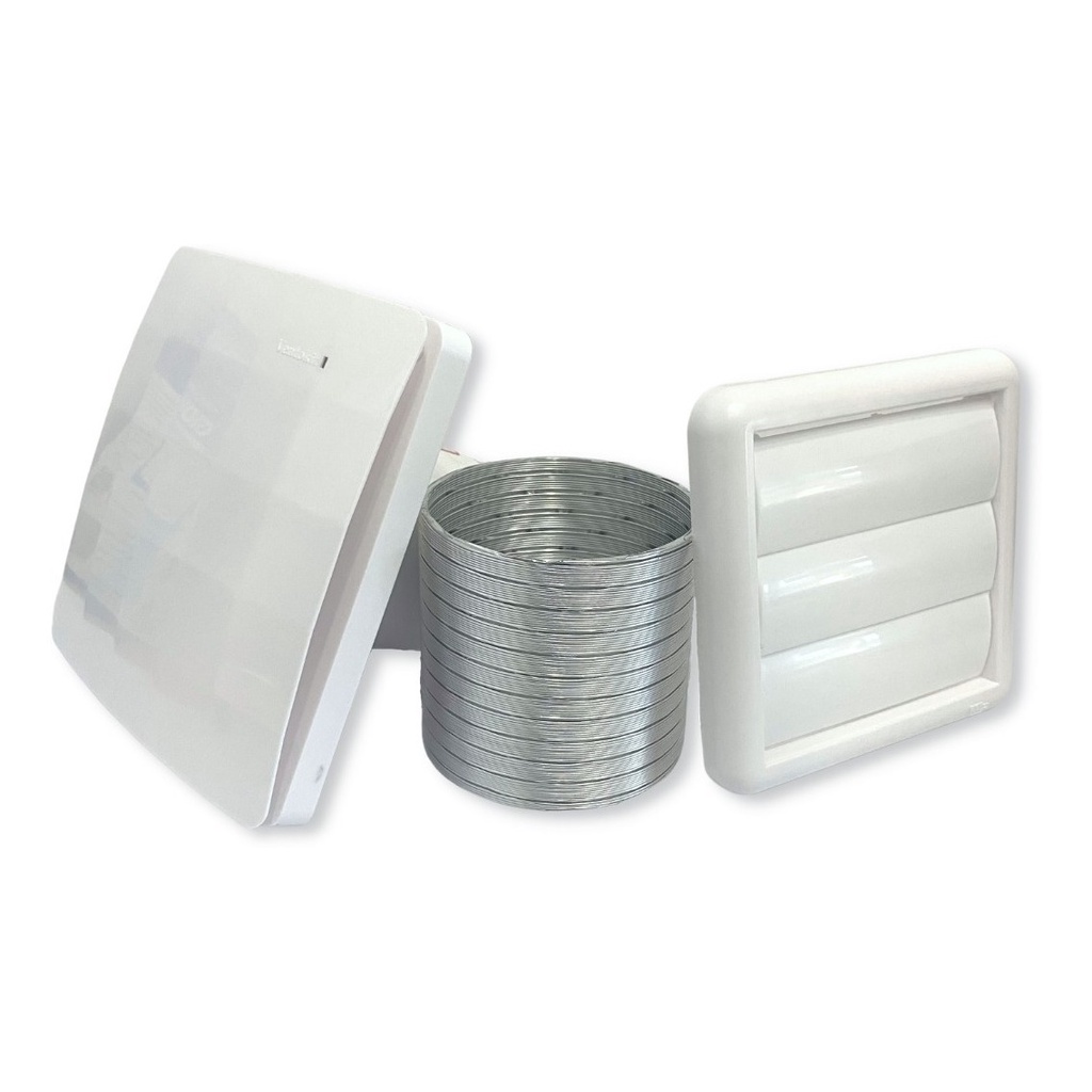 Exaustor Ventokit High Class 100mm 4 Anti Retorno Válvula WDB Westaflex Renovador de Ar Ventilação Banheiro, Cozinha e Quarto