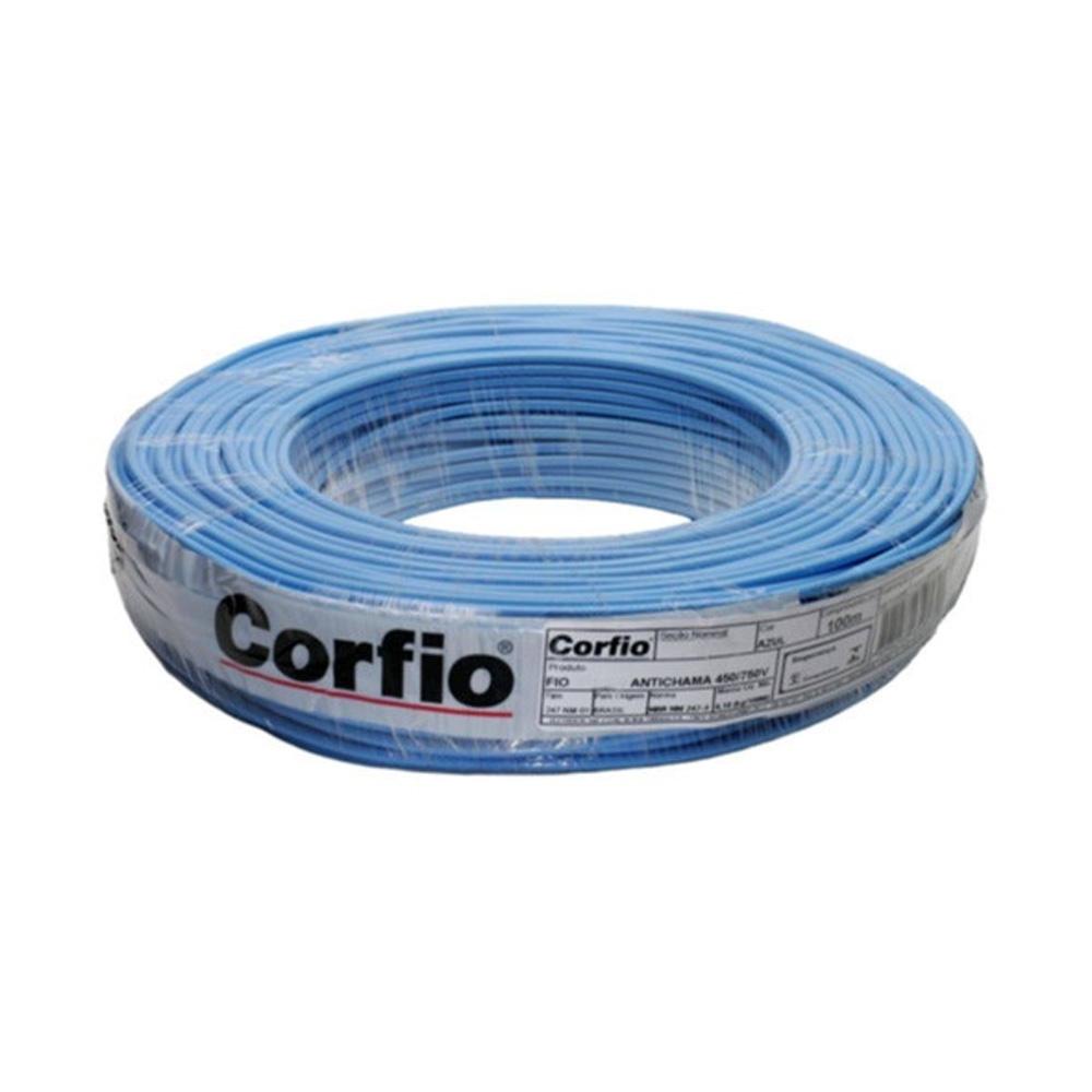 Fio Elétrico Flexível Corfio 10mm 750v Rolo 100m Cabo Azul em Oferta na Shopee