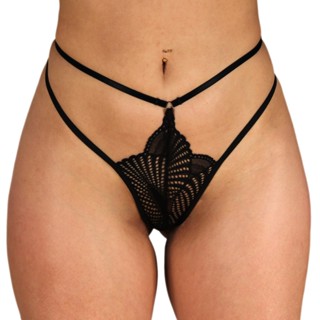 Calcinha Vanessa Sensual Fio Dental String com Renda R1022 - Bella e Ousada