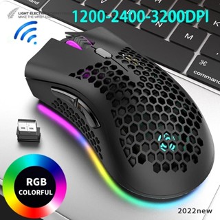BM600 Rato Para Jogos Recarregável USB 2.4G Mouse Sem Fio RGB Light Honeycomb Computadores De Mesa PC Notebook