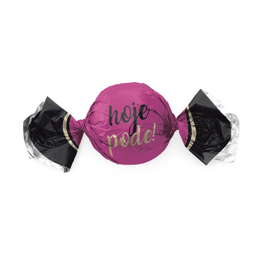 Papel Trufa 14,5x15,5cm - Hoje Tudo Pode Pink Preto e Ouro  - 100 unidades - Cromus em Oferta na Shopee