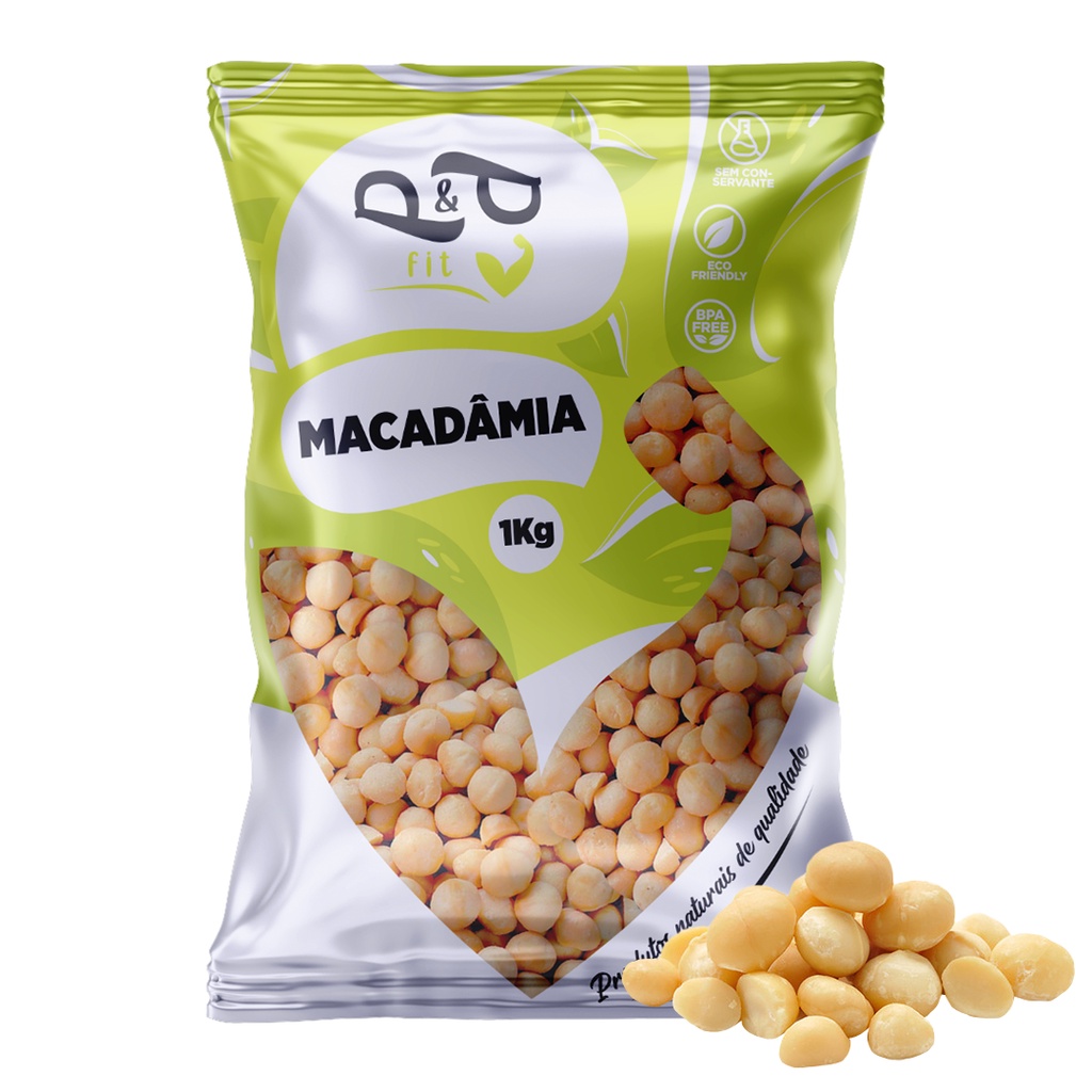 Macadâmia Premium Natural 1Kg - P&P