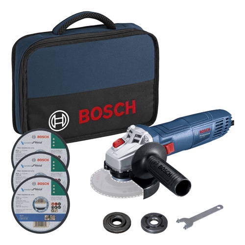 Kit Esmerilhadeira Bosch GWS 700 710W 110V + Bolsa + 3 Discos