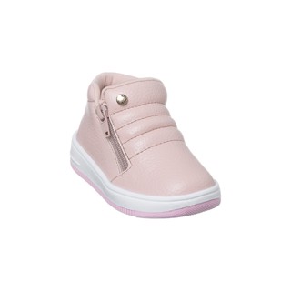Tênis Cano Alto Infantil Feminino Ortopé Bliss Boot Zíper Lateral Rosa