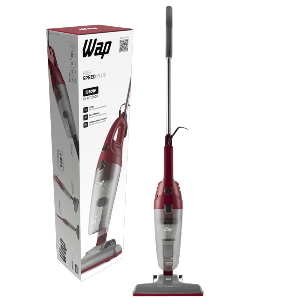 Aspirador De Pó 1350W Vertical WAP High Speed Plus Bico Múltiplo Articulado Bico Canto Filtro Hepa em Oferta na Shopee