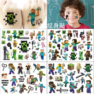 Tatuagem Temporária Minecraft Game Infantil Crianças A prova d´agua Para Presente Festa De Aniversário e Decoração De Casa