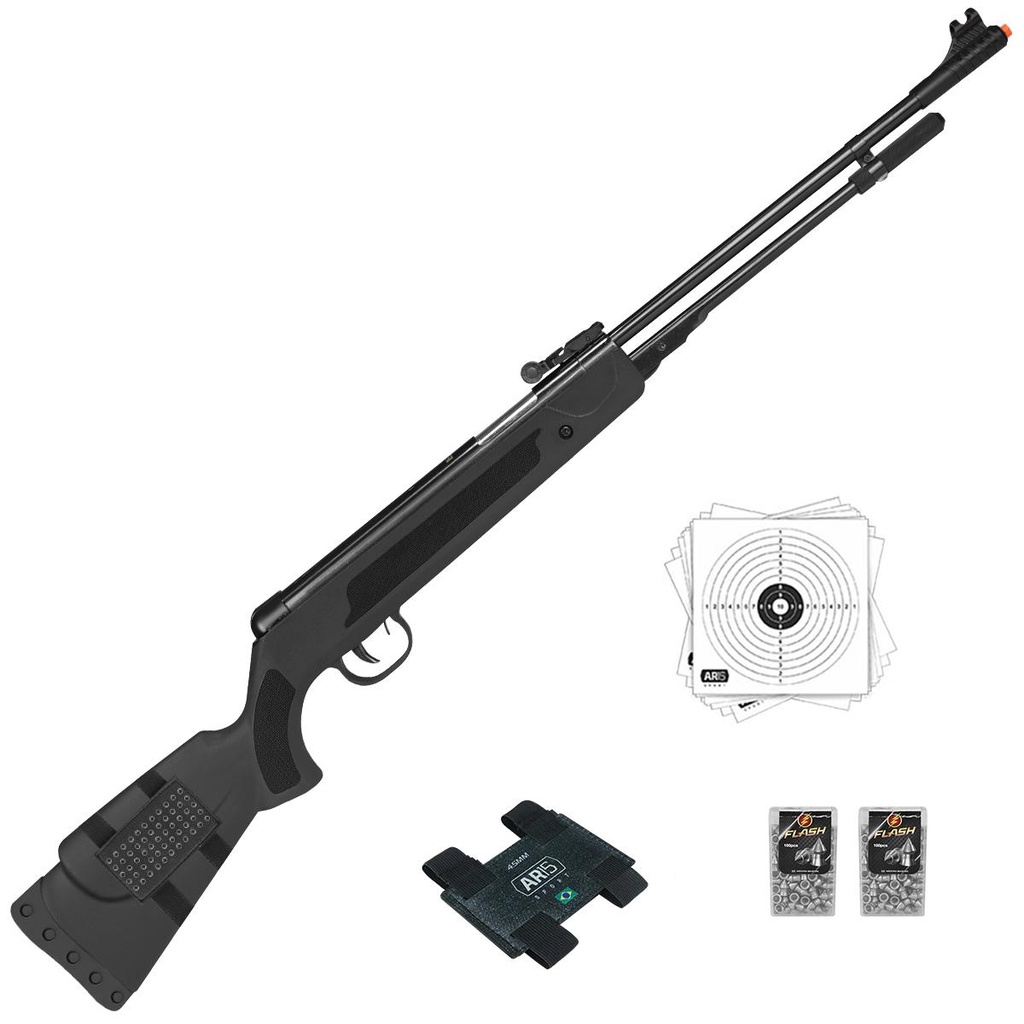 COMBO BÁSICO 01 CARABINA 5.5 FIXXAR SPRI COMBO BÁSICO 01 CARABINA 5.5 FIXXAR SPRING BLACK CANO FIXO