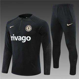 Outono Inverno Novo Estilo Chelsea Futebol Fato De Treinamento Quente Manga Longa Lazer Esportivo De Duas Peças