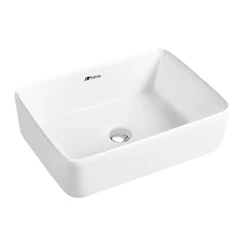 Cuba Lavabo Banheiro Cerâmica Louça Retangular 48x37 Branca Apoio Tubrax - BAB0003