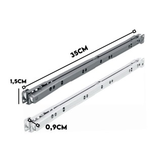 Corrediça De Gaveta 35cm Suporte Next Albras Gaveta