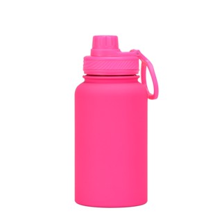 Garrafa De Água Isolada 650ml 22 Oz De Aço Inoxidável Dupla Parede A Vácuo Boca Larga Esportiva Com Copo Térmico À Prova De Vazamentos Ao Ar Livre Impressão Laser Personalizar Nome