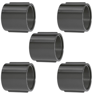 Kit 5 Luvas Eletroduto Rosqueavel Pvc 1.1/4 Preto Amanco em Oferta na Shopee