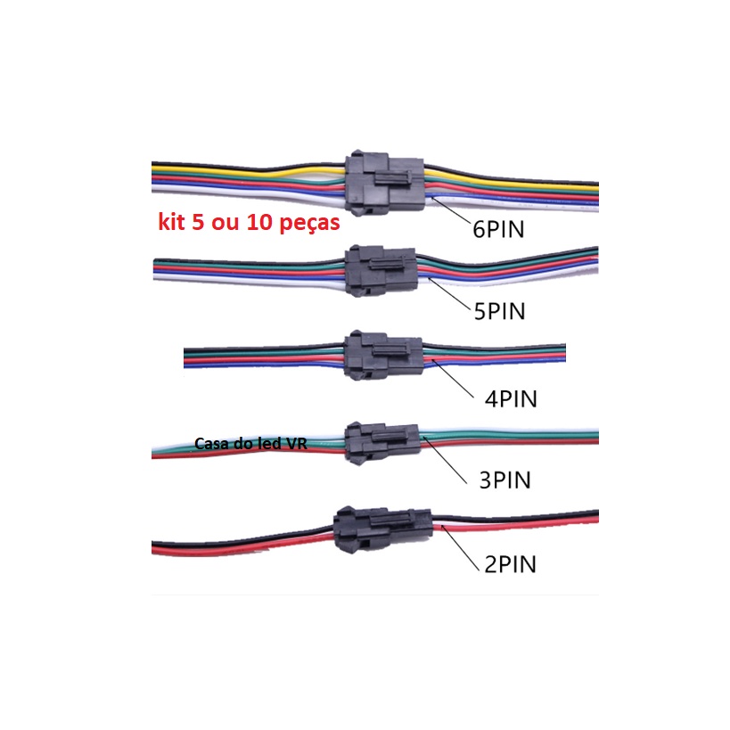 5/10 x Conector De Engate Rápido Macho Fêmea 2 vias 3 vias 4 vias 5 vias 6 vias em Oferta na Shopee
