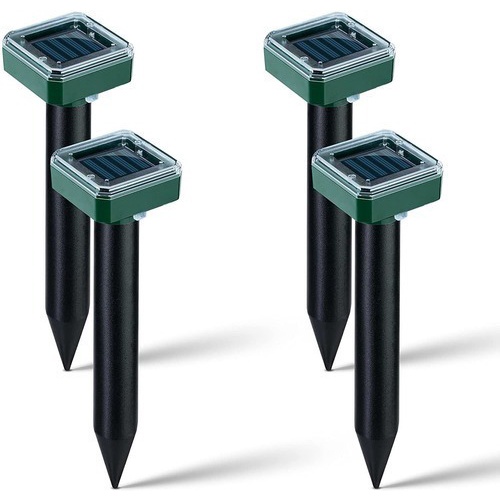 Repelente Eletronico 1-4 Unidades Solar Ultrassônico Susto Pragas Rato Cobra Animais