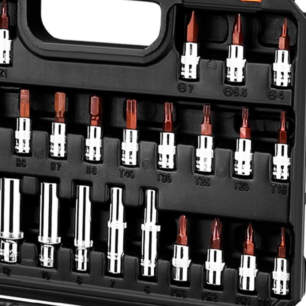Detalhes do Jogo de Soquetes com 53 Peças