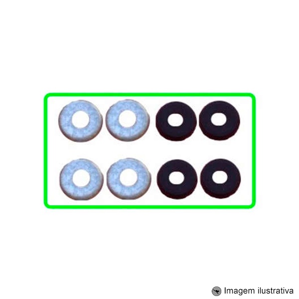 Kit Junta Tampa De Válvula Borracha Parafusos GM Chevette 1.4 1.6 Alc Gas Junior 1.0 em Oferta na Shopee