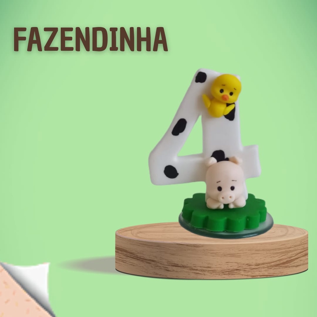 Vela Fazenda com Base Pavio Magico para Bolos e Festas em Oferta na Shopee
