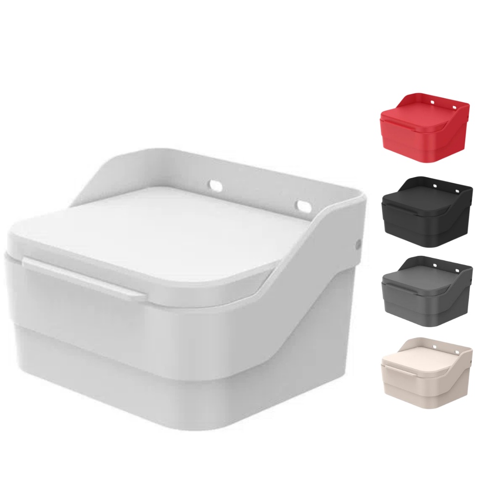 Saleiro Porta Sal Condimento Cozinha de Mesa e Parede Plástico c/ Tampa Trium Ou - Home & Living