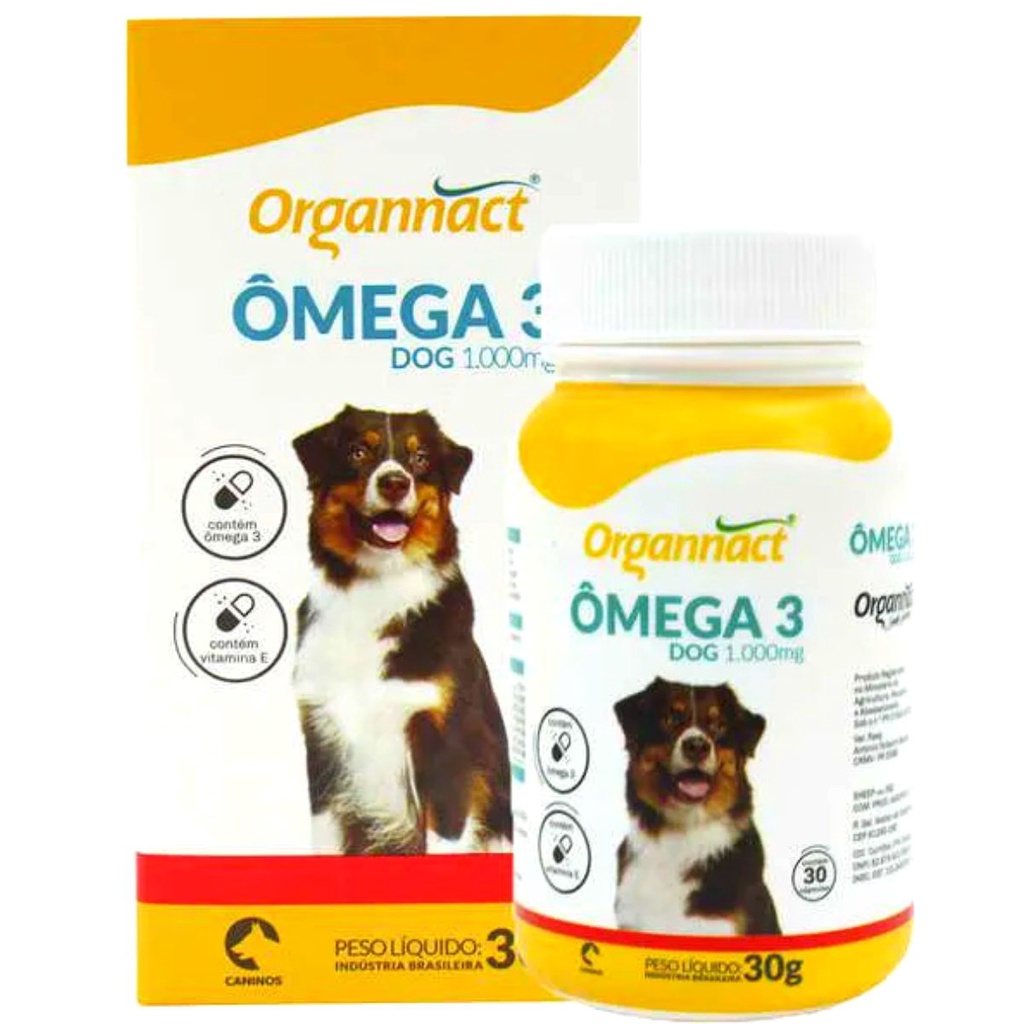 Ômega 3 Dog 1000 Mg Suplemento Vitaminico - Organnact