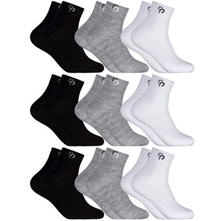 Kit 9 Pares De Meias Confort Cano Curto Adulto RP