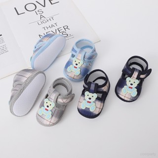 Sapatos De Bebê Para Menino De 1 Ano Padrão De Desenho Animado Lona Casual Berço Sandálias De Verão Menina Recém-Nascida
