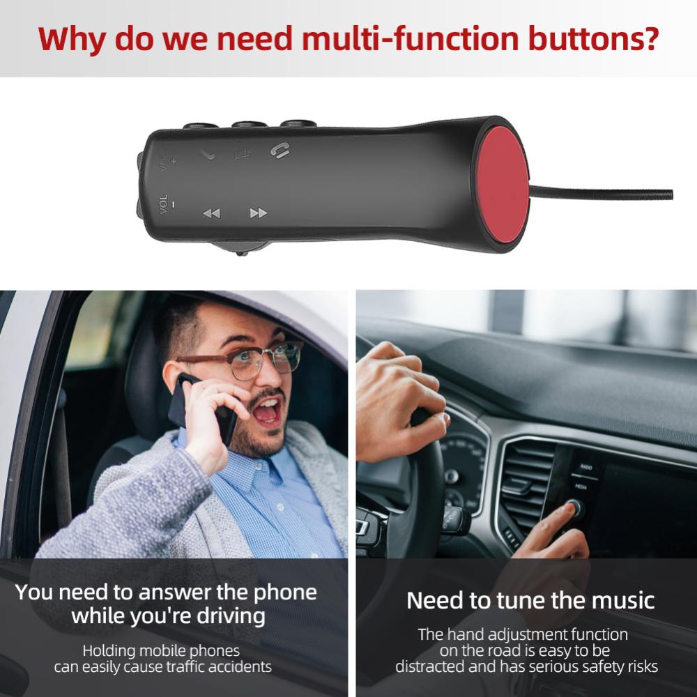 CFSTORE Botão Do Volante Carro Controle Remoto Rádio Navegação GPS DVD 2 Din Android Wired 7 Keys Fuction D4R8