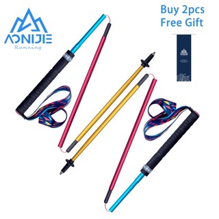 AONIJIE E4201 2 Peças De Bastões De Trekking Dobráveis De Carbono Para Caminhada Em Trilha