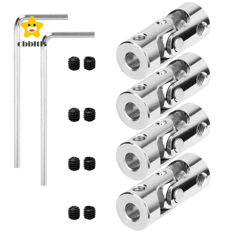 4 Pacotes De 4mm A 4mm De Aço Conector De Acoplamento Cardan De Junta Universal , Modelo Rotativo Acessório De Conexão Do Eixo Motor DIY